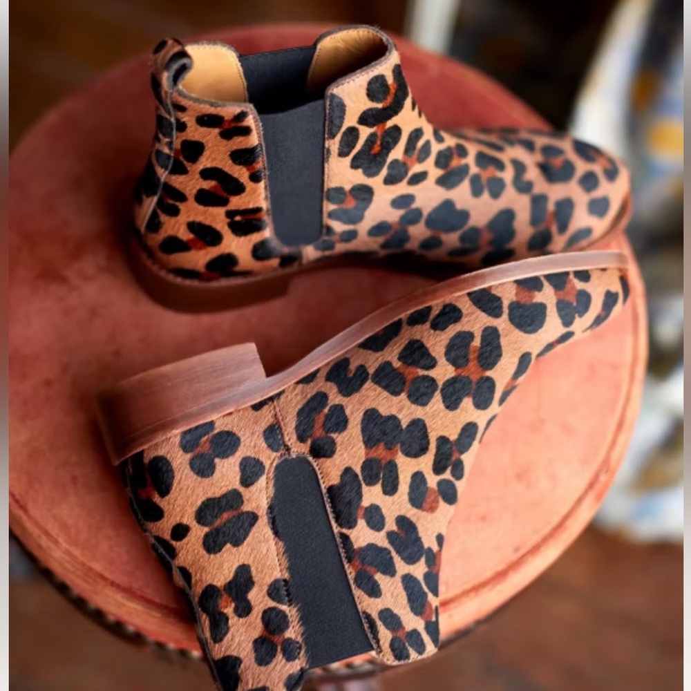 Sezane Leopard Print Ankle Booties - sz39
